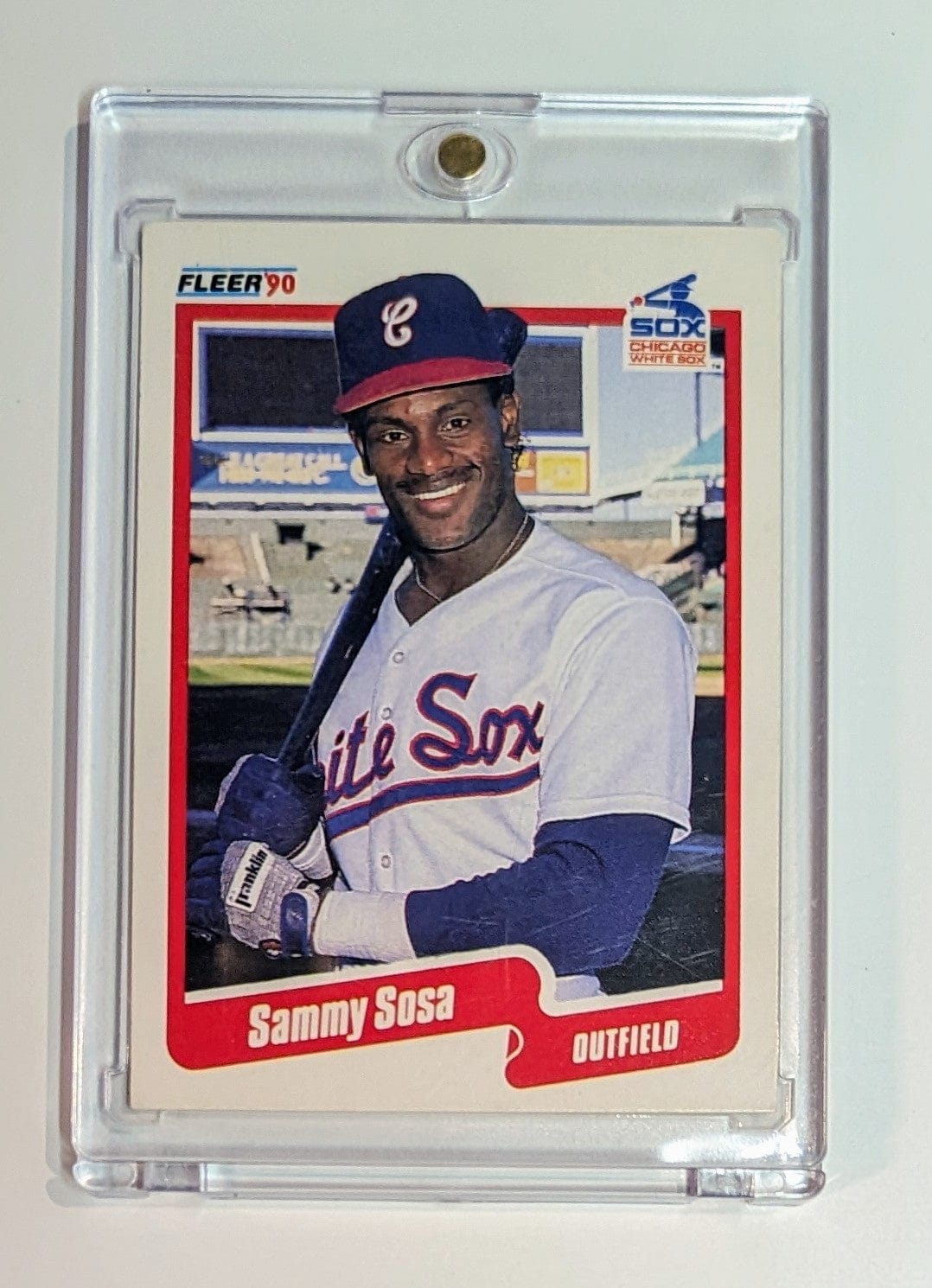 FIINR Baseball Card 1990 Fleer Sammy Sosa MLB Baseball Error Card #584 - Mint Condition - Error Card