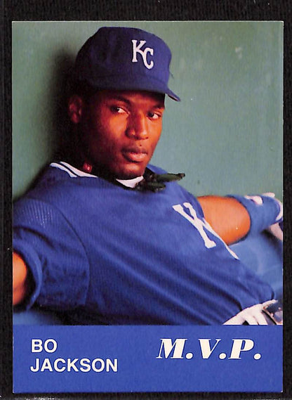 FIINR Baseball Card 1990 MVP Bo Jackson Baseball Card Kansas City Royals 4 of 10  - Extremely Rare - Mint Condition
