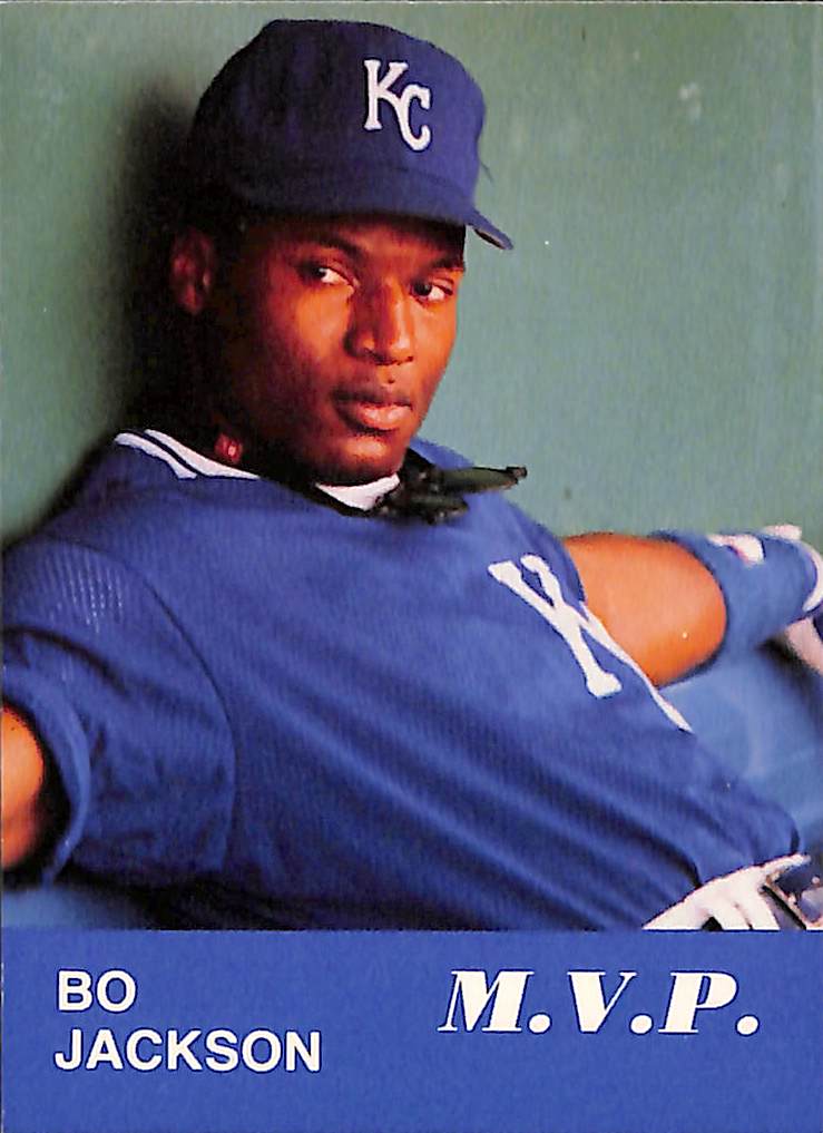 FIINR Baseball Card 1990 MVP Bo Jackson Baseball Card Kansas City Royals 4 of 10  - Extremely Rare - Mint Condition