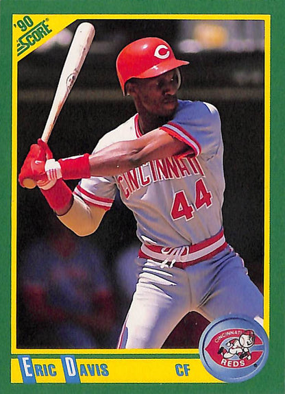 FIINR Baseball Card 1990 Score Eric Davis MLB Baseball Card #185 - Mint Condition