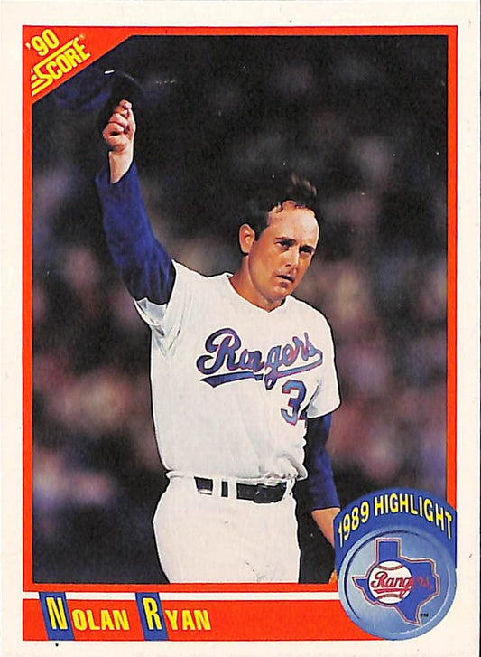 FIINR Baseball Card 1990 Score Highlights Nolan Ryan Rangers Baseball Card #696 - Mint Condition