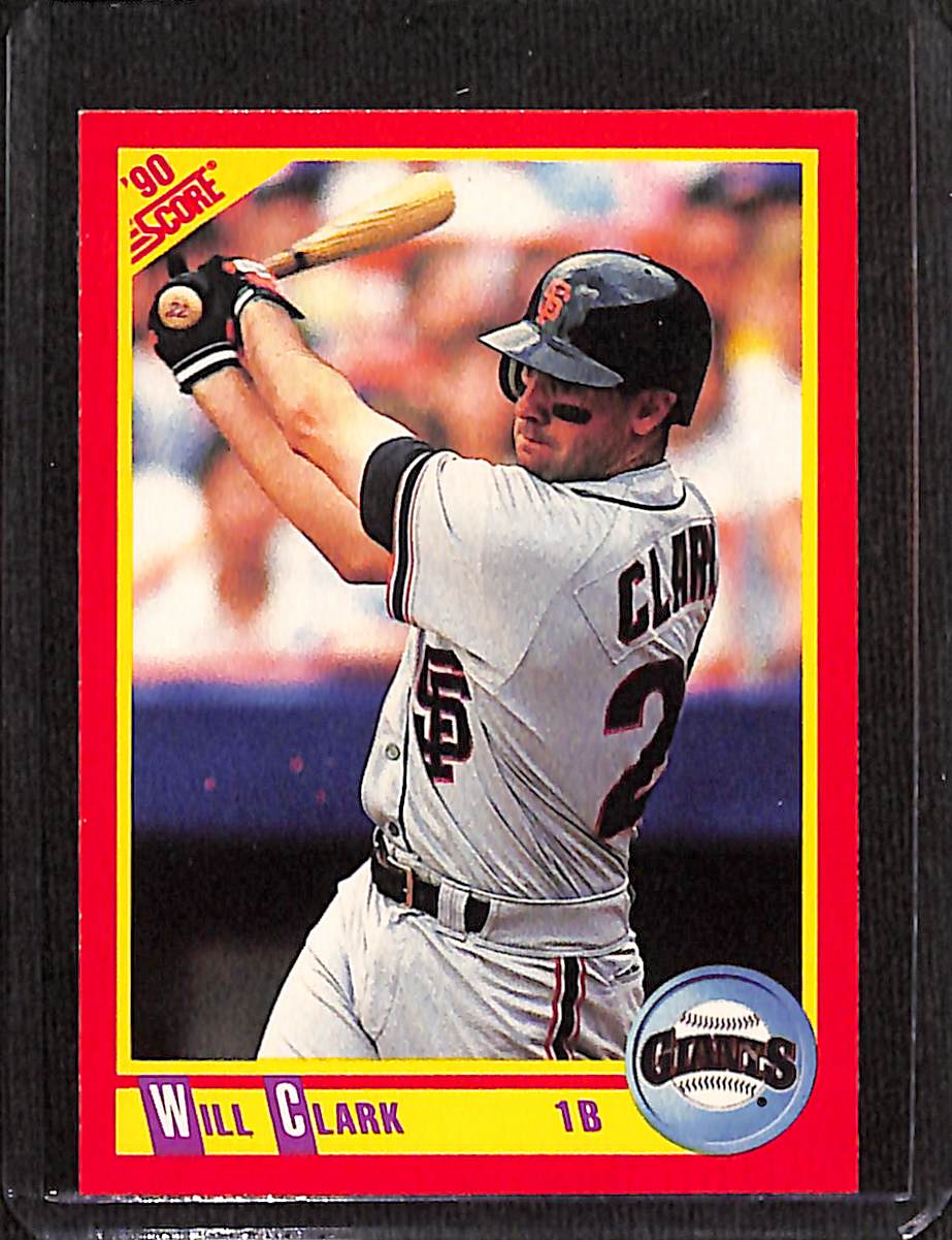 FIINR Baseball Card 1990 Score Will Clark MLB Baseball Player Card #300 - Ok Condition