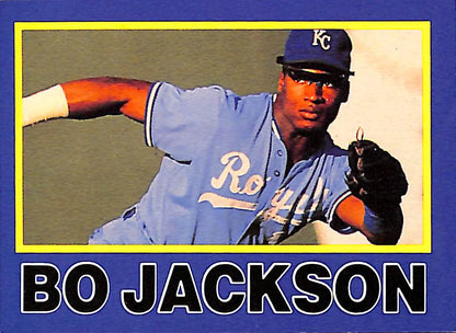 FIINR Baseball Card 1990 Starz Big League Blue Nno Bo Jackson In Field Kansas City Royals
