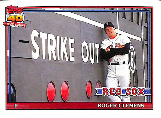 FIINR Baseball Card 1990 Topps 40 Years of Baseball Roger Clemens Baseball Card #530- Mint Condition
