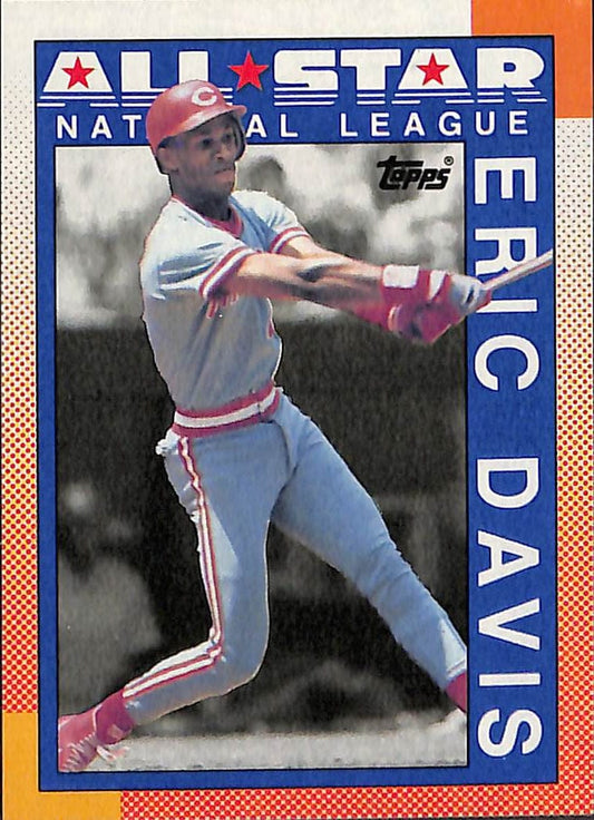 FIINR Baseball Card 1990 Topps All-Star Eric Davis Vintage Baseball Card #402 - Mint Condition