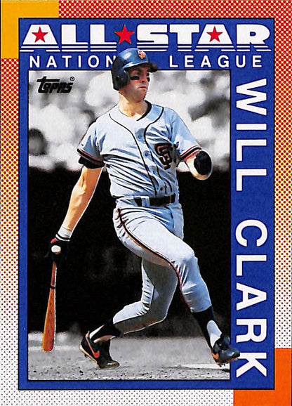 FIINR Baseball Card 1990 Topps All-Star Will Clark MLB Baseball Player Card #397 - Mint Condition
