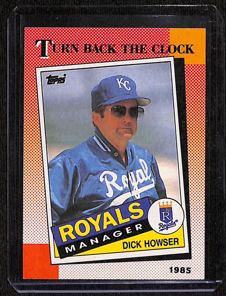 FIINR Baseball Card 1990 Topps Dick Howser Turn Back The Clock Vintage Baseball Card #661 - Mint Condition