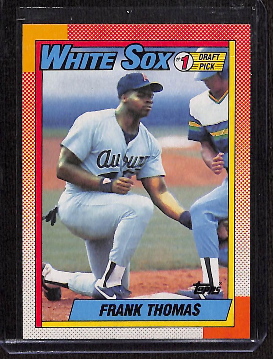 1990 Topps Frank Thomas Rookie Baseball Error Card #414 - 5+ Error Car FIINR Auctions 1990 Topps Frank Thomas Rookie Baseball Error Card #414 - 5+ Error Car FIINR Auctions