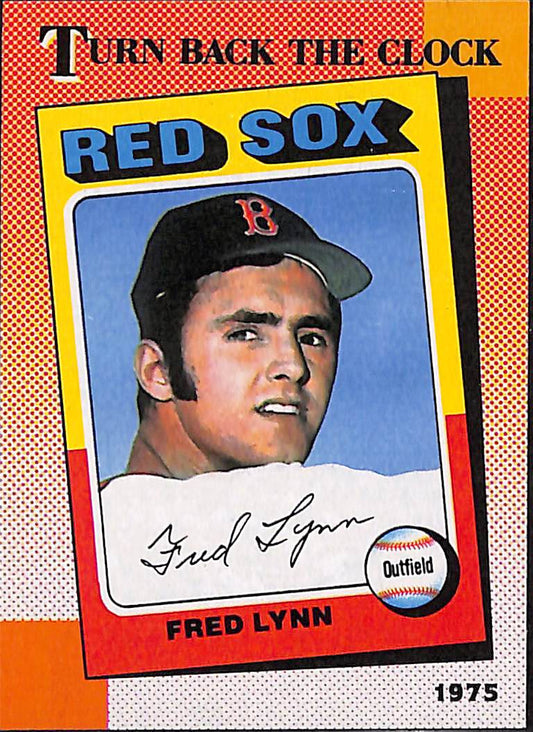 FIINR Baseball Card 1990 Topps Fred Lynn Turn Back The Clock Vintage Baseball Card #663 - Mint Condition