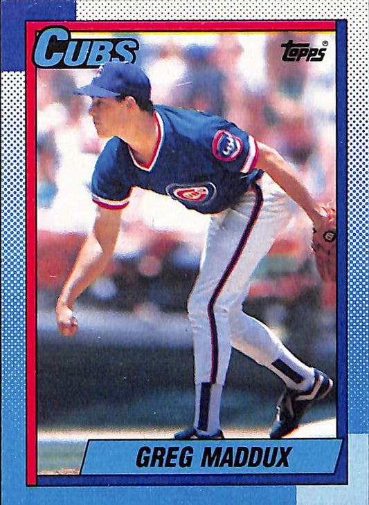 FIINR Baseball Card 1990 Topps Greg Maddux MLB Vintage Baseball Card #715 - Mint Condition