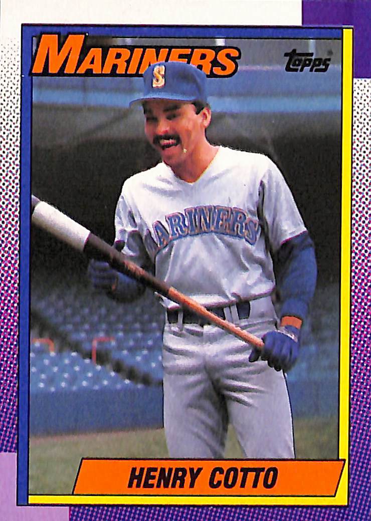 FIINR Baseball Card 1990 Topps Henry Cotto MLB Vintage Baseball Error Card #31 - Error Card - Mint Condition - Very Rare