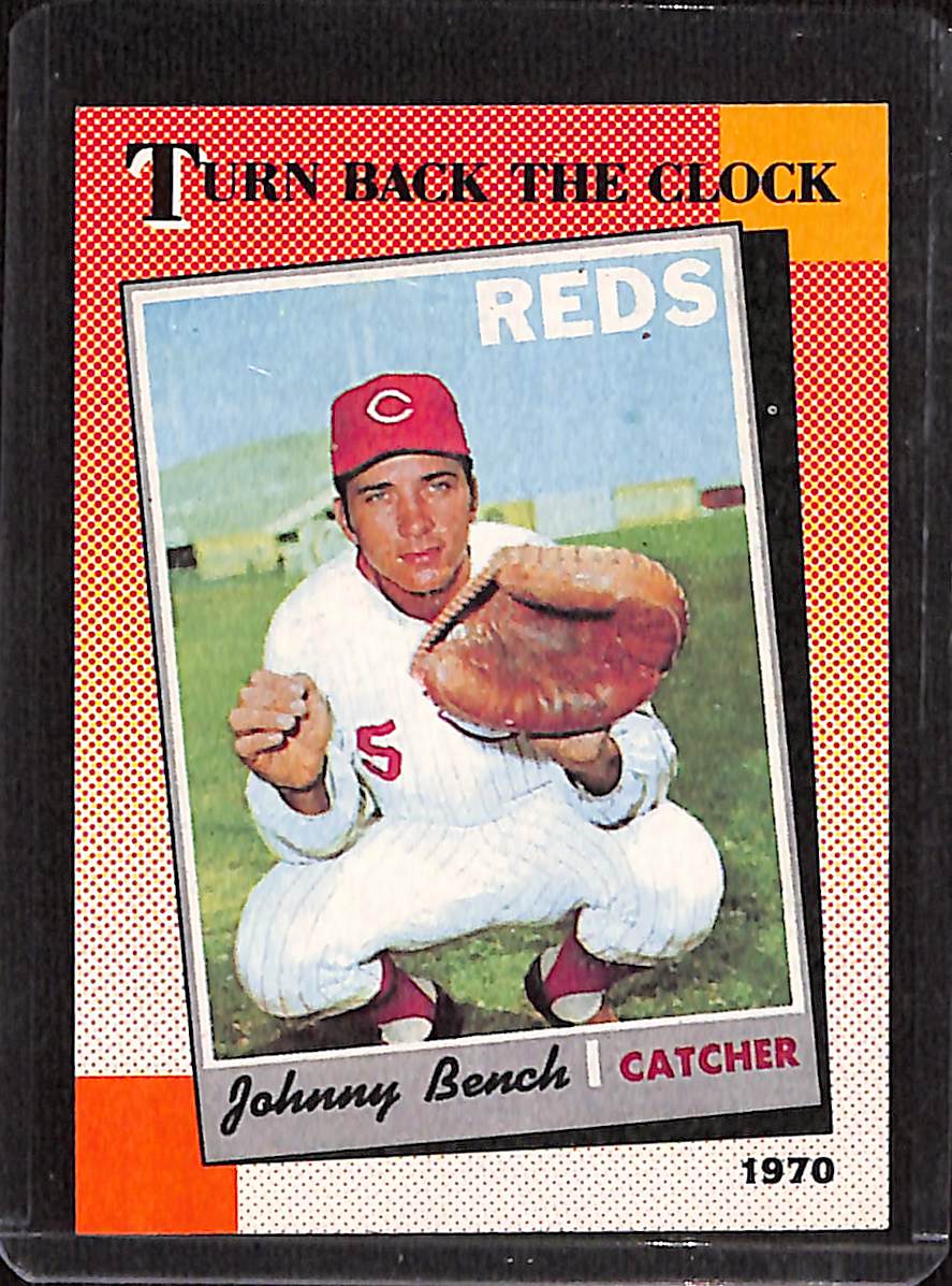 FIINR Baseball Card 1990 Topps Johnny Bench Turn Back The Clock Vintage Baseball Card #664 - Mint Condition