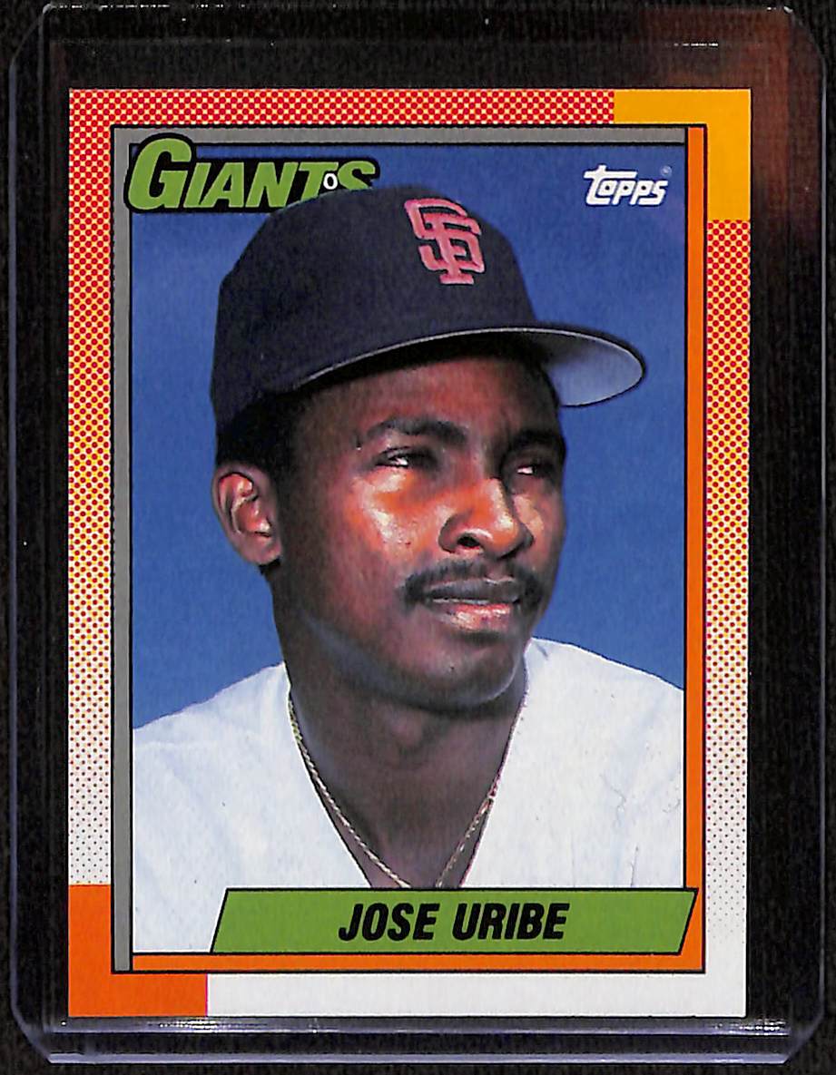 FIINR Baseball Card 1990 Topps Jose Uribe Baseball Card #472 - Mint Condition