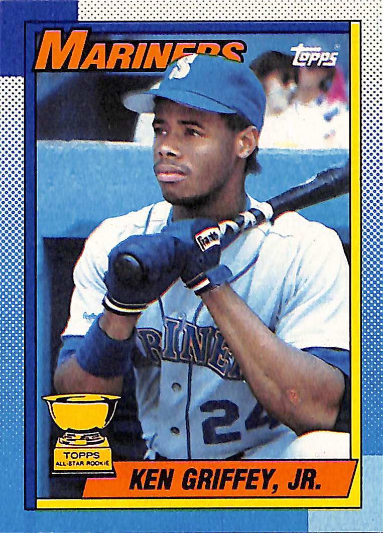 FIINR Baseball Card 1990 Topps Ken Griffey Jr. MLB Baseball Rookie Error Card #366 - Double Error Card - Mint Condition