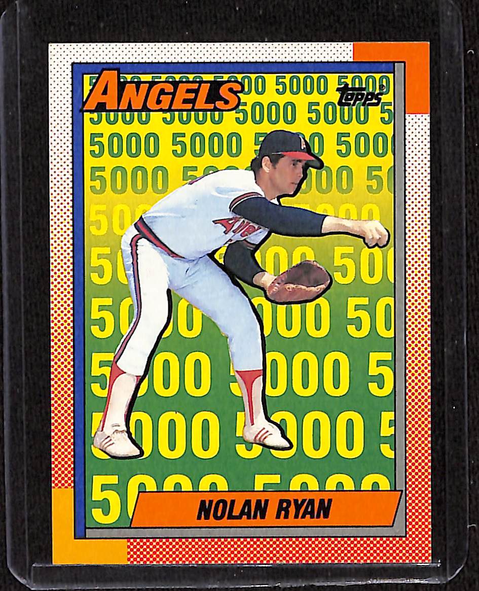 FIINR Baseball Card 1990 Topps Nolan Ryan Baseball Card Angels #3 - Mint Condition