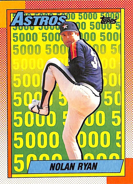 FIINR Baseball Card 1990 Topps Nolan Ryan Baseball Card Astros #4 - Mint Condition