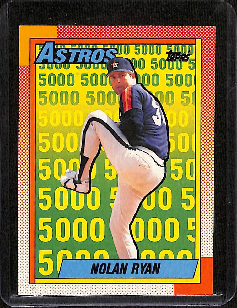 FIINR Baseball Card 1990 Topps Nolan Ryan Baseball Card Astros #4 - Mint Condition