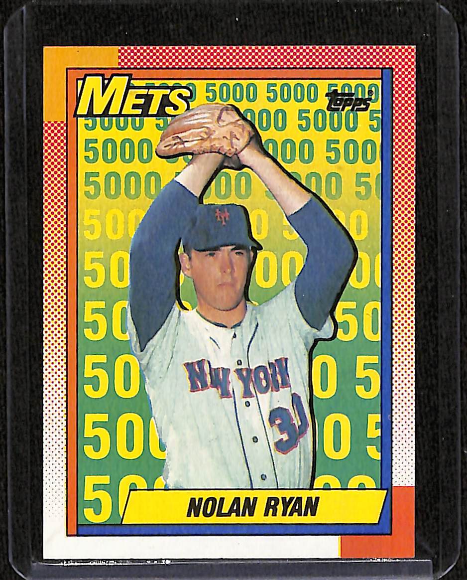 FIINR Baseball Card 1990 Topps Nolan Ryan Baseball Card Mets #2 - Mint Condition