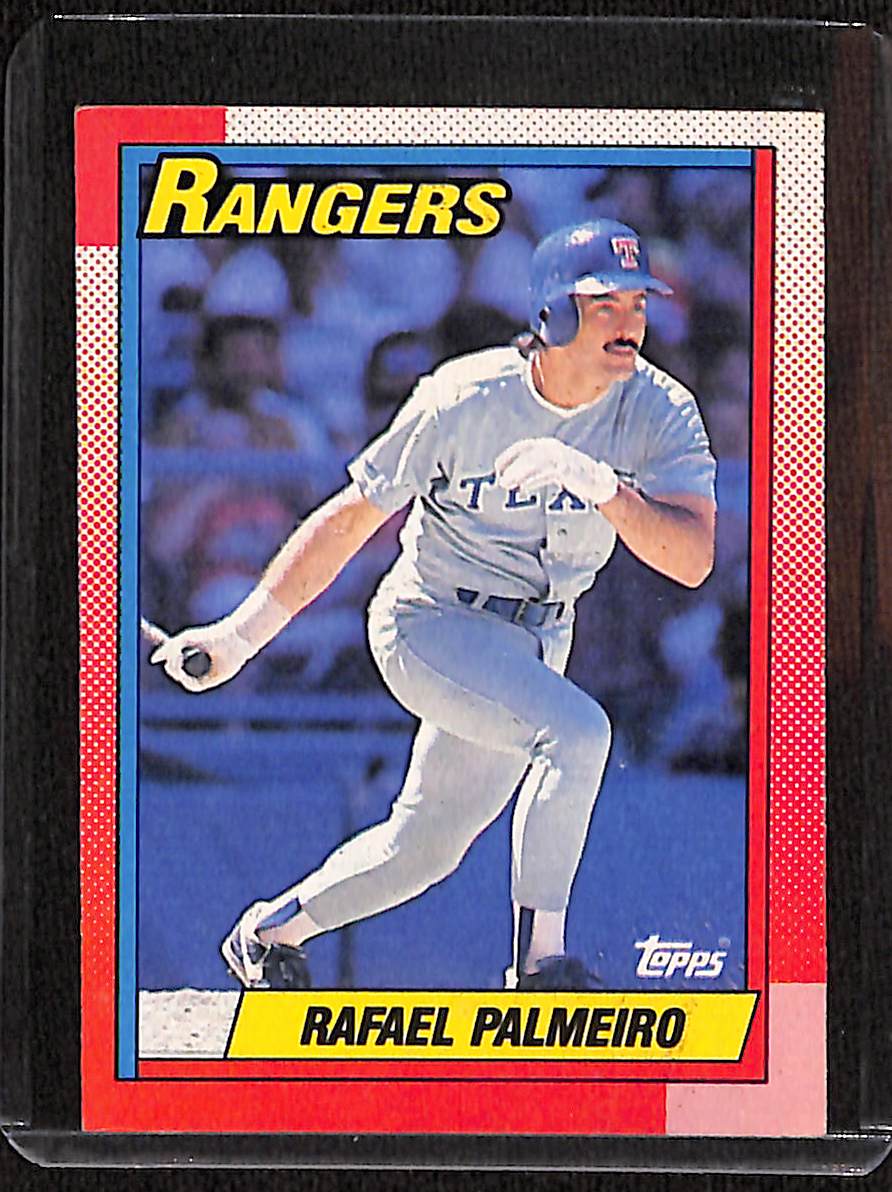 FIINR Baseball Card 1990 Topps Rafael Palmeiro Vintage Baseball Card #755 - Mint Condition
