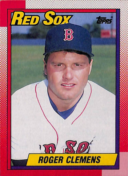 FIINR Baseball Card 1990 Topps Roger Clemens Vintage MLB Baseball Card #245 - Mint Condition