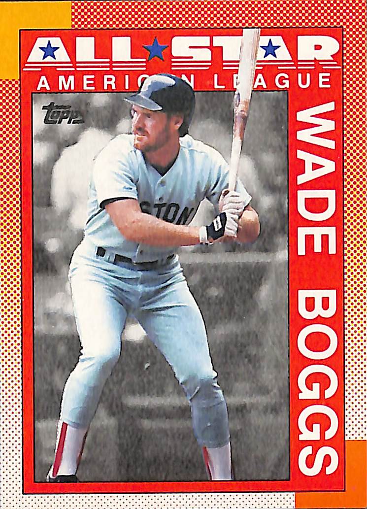 FIINR Baseball Card 1990 Topps Wade Boggs All Star MLB Baseball Card #387 - Mint Condition