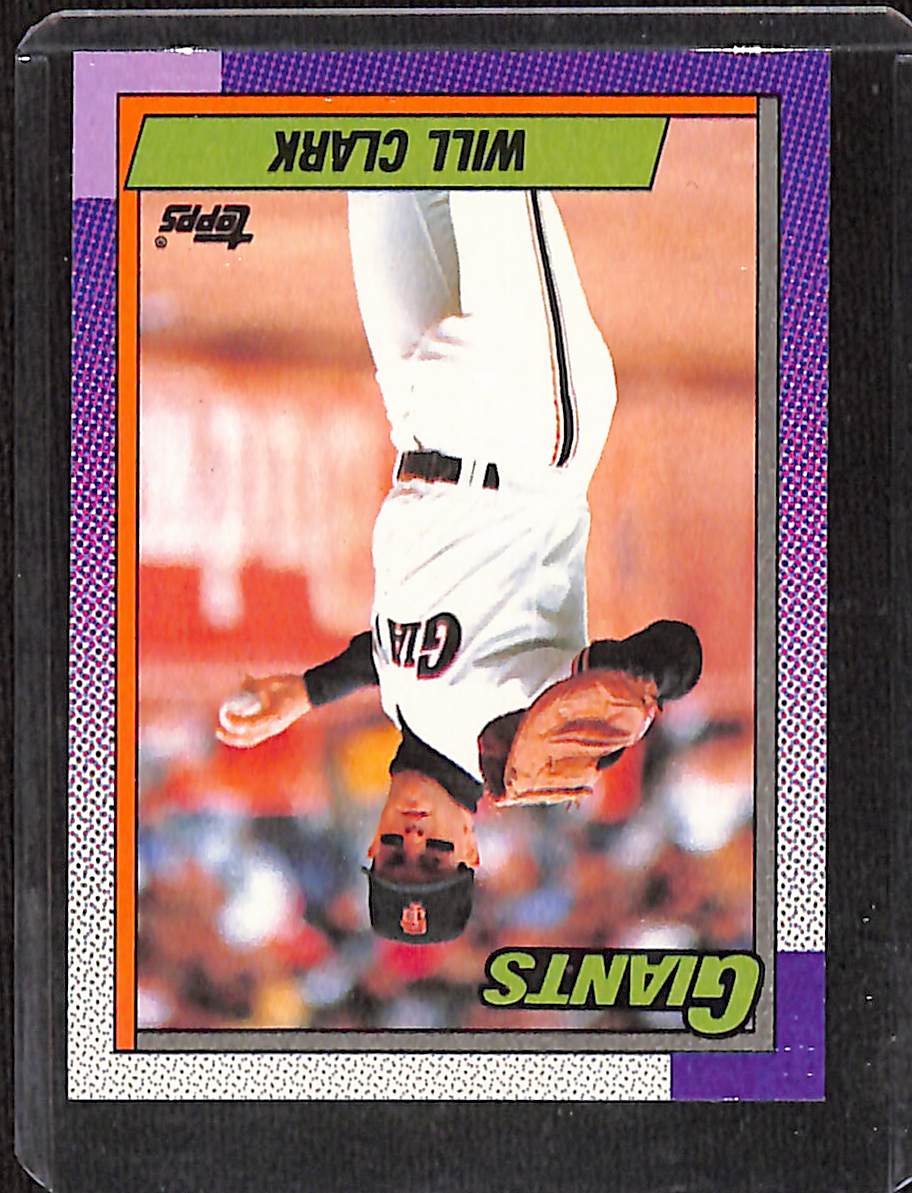 FIINR Baseball Card 1990 Topps Will Clark MLB Baseball Player Card #100 - Mint Condition