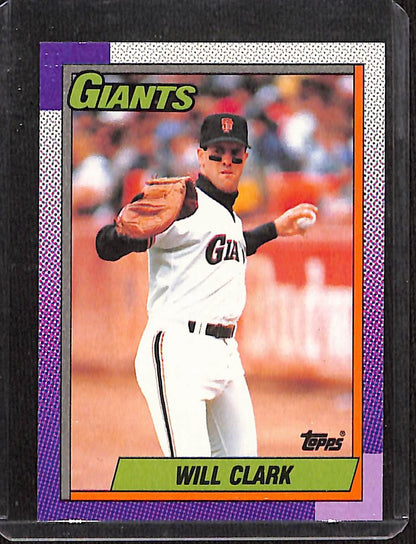 FIINR Baseball Card 1990 Topps Will Clark MLB Baseball Player Card #100 - Mint Condition