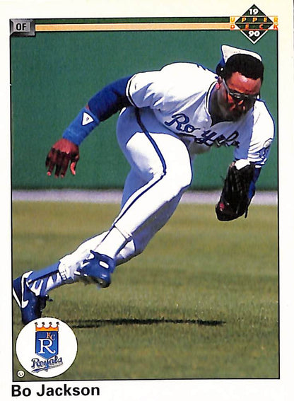 FIINR Baseball Card 1990 Upper Deck Bo Jackson Baseball Card Royals #105 - Mint Condition