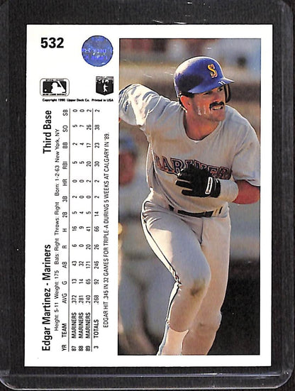 FIINR Baseball Card 1990 Upper Deck Edgar Martinez Baseball Card #532 - Mint Condition