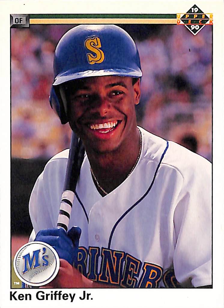 FIINR Baseball Card 1990 Upper Deck Ken Griffey Jr. Baseball Card #156 - Spelling Error Card - Mint Condition