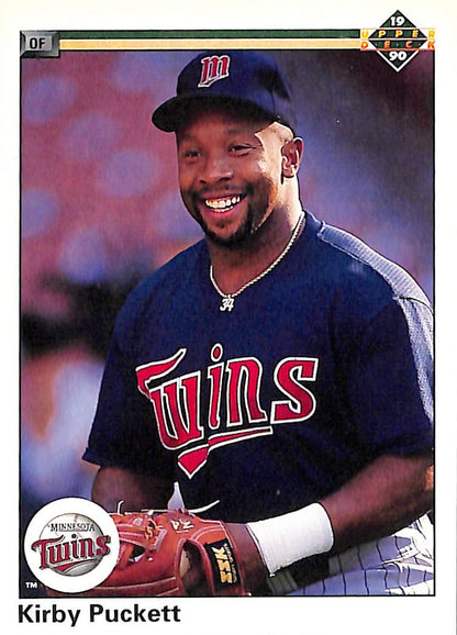 FIINR Baseball Card 1990 Upper Deck Kirby Puckett MLB Baseball Error Card #236 - Error Card - Mint Condition