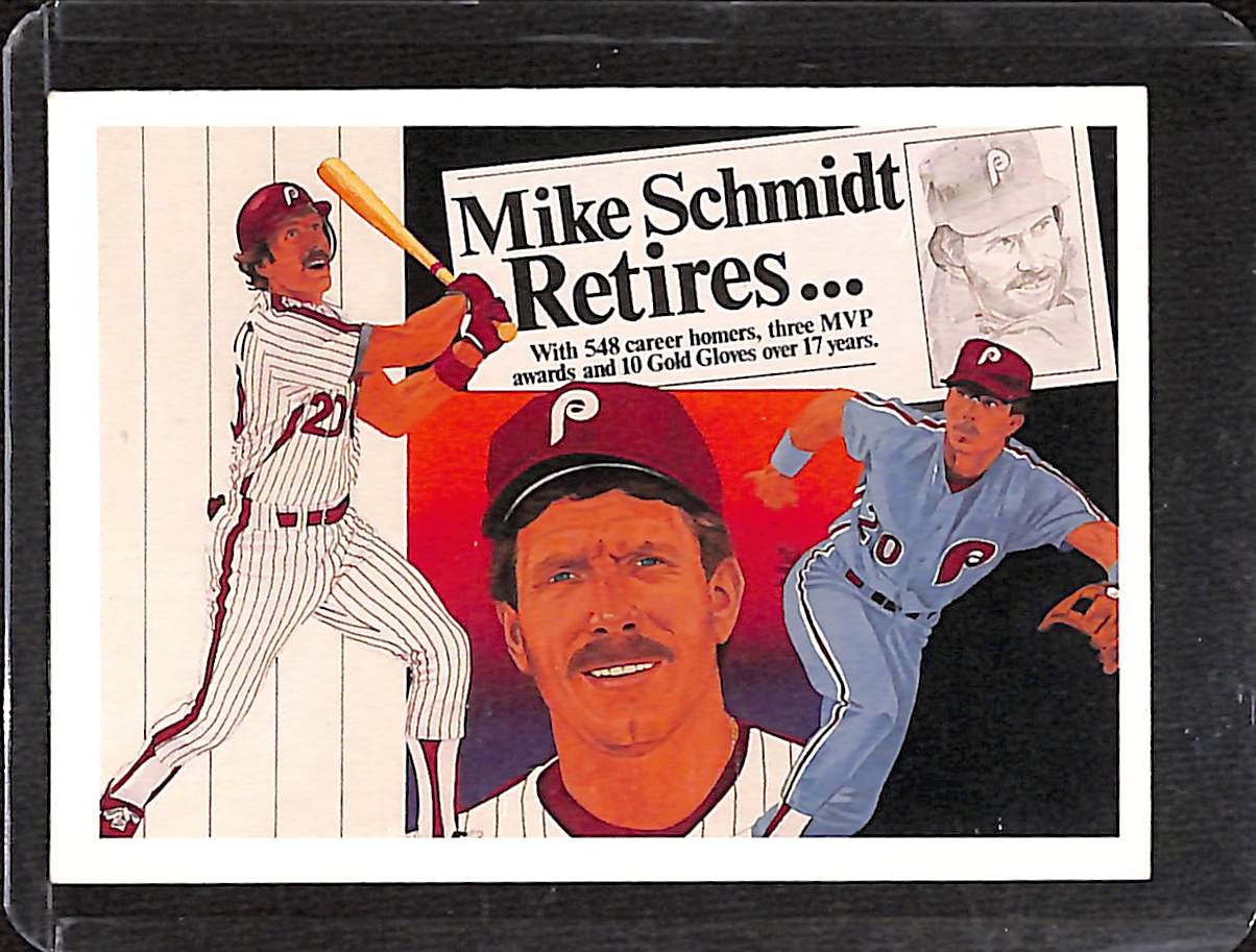 FIINR Baseball Card 1990 Upper Deck Mike Schmidt Retires Special Edition Baseball Card #20 - Mint Condition