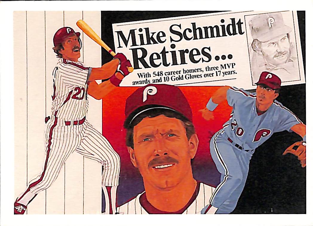 FIINR Baseball Card 1990 Upper Deck Mike Schmidt Retires Special Edition Baseball Card #20 - Mint Condition