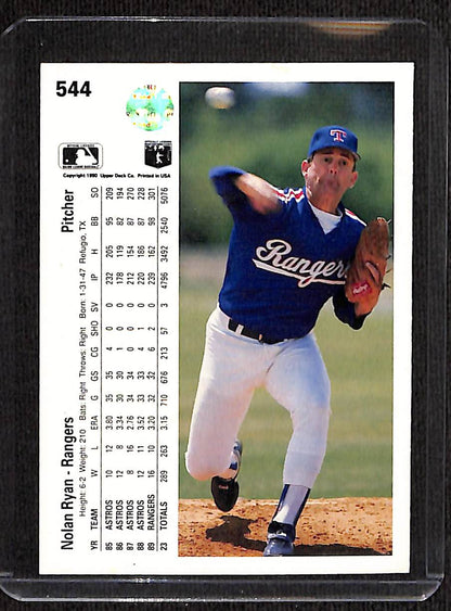 FIINR Baseball Card 1990 Upper Deck Nolan Ryan Baseball Card #544 - Mint Condition