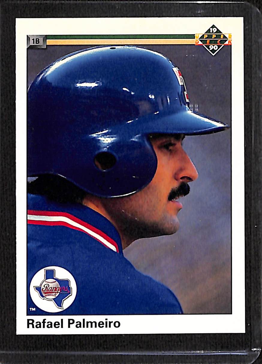 FIINR Baseball Card 1990 Upper Deck Rafael Palmeiro MLB Baseball Card #335 - Mint Condition