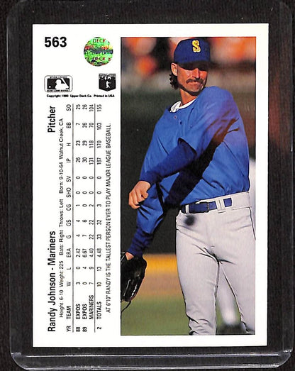 FIINR Baseball Card 1990 Upper Deck Randy Johnson Baseball Error Card #563 - Error Card - Mint Condition