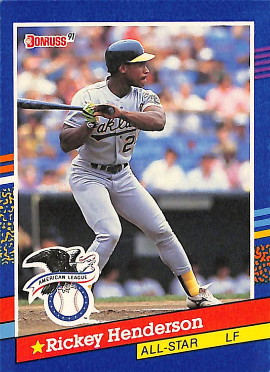FIINR Baseball Card 1991 Donruss All-Star Rickey Henderson Baseball Card #53 - Mint Condition