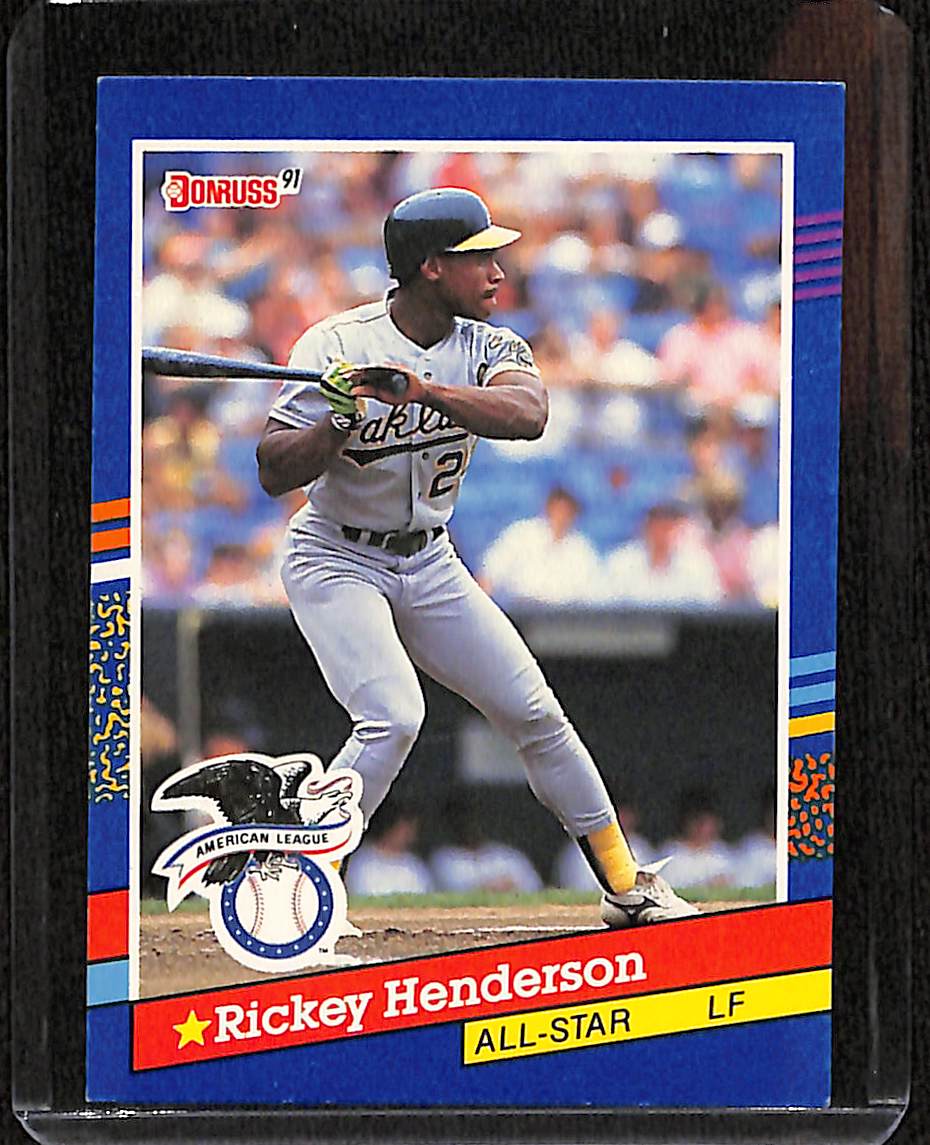 FIINR Baseball Card 1991 Donruss All-Star Rickey Henderson Baseball Card #53 - Mint Condition