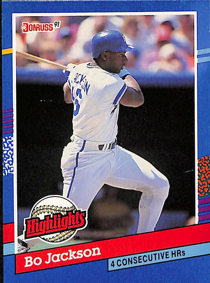 FIINR Baseball Card 1991 Donruss Bo Jackson MLB Baseball Error Card Royals #BC-10 - Error Card - Mint Condition