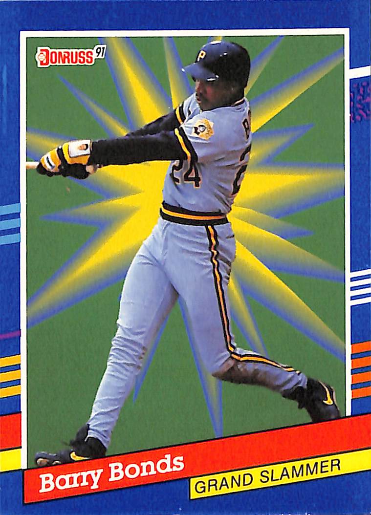 FIINR Baseball Card 1991 Donruss Grand Slammer Barry Bonds Baseball Card #5 - Mint Condition