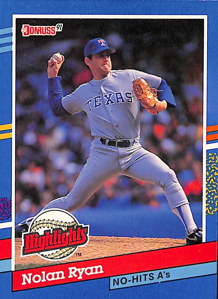 FIINR Baseball Card 1991 Donruss Nolan Ryan Baseball Error Card Rangers #BC3 - Error Card - Mint Condition