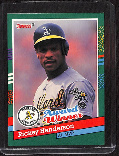 FIINR Baseball Card 1991 Donruss Rickey Henderson Baseball Card #761 - Mint Condition
