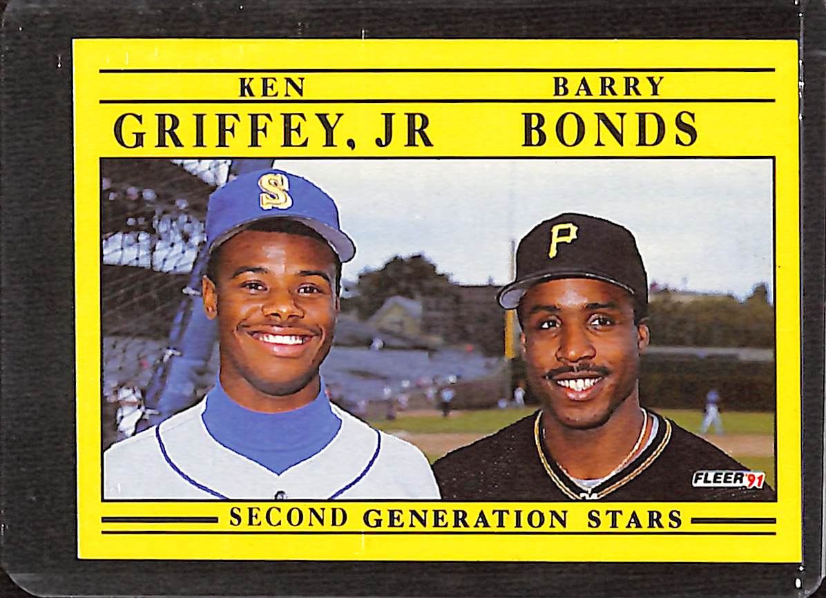 FIINR Baseball Card 1991 Fleer Barry Bonds and Ken Griffey Jr. Baseball Card #710 - Mint Condition
