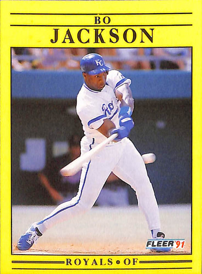 FIINR Baseball Card 1991 Fleer Bo Jackson Baseball Card Royals #561 - Mint Condition