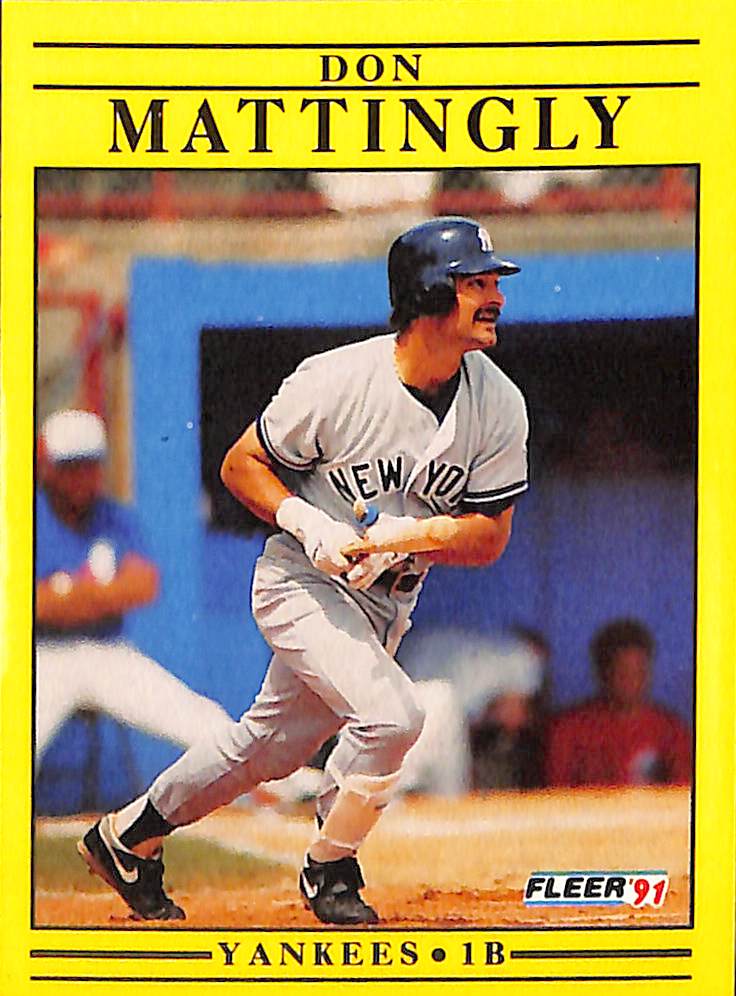 FIINR Baseball Card 1991 Fleer Don Mattingly MLB Baseball Card #673 - Mint Condition