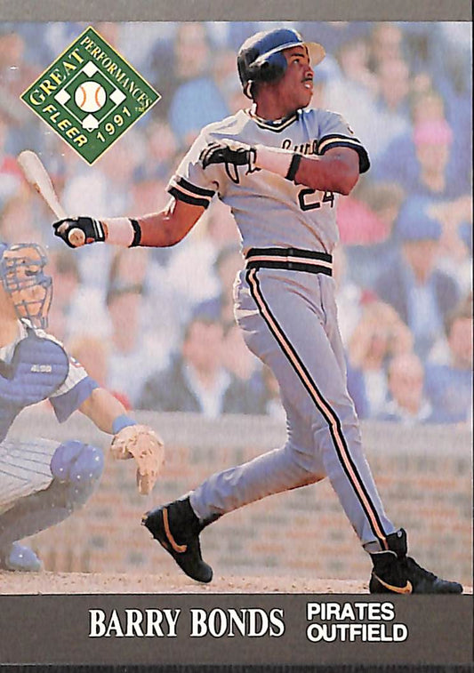FIINR Baseball Card 1991 Fleer Great Performance Barry Bonds Baseball Card #391 - Mint Condition