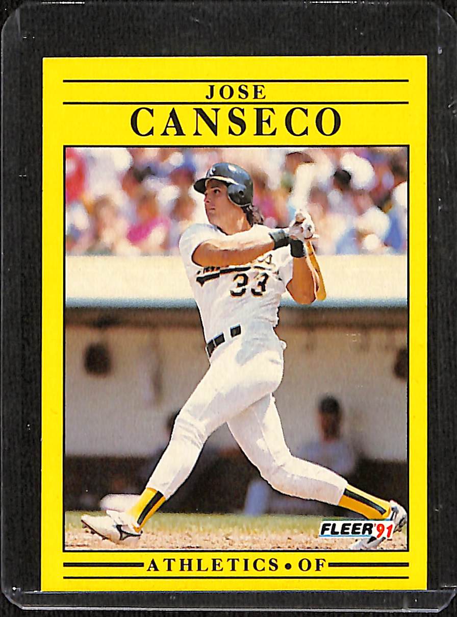 FIINR Baseball Card 1991 Fleer Jose Canseco Baseball Card #5 - Mint Condition