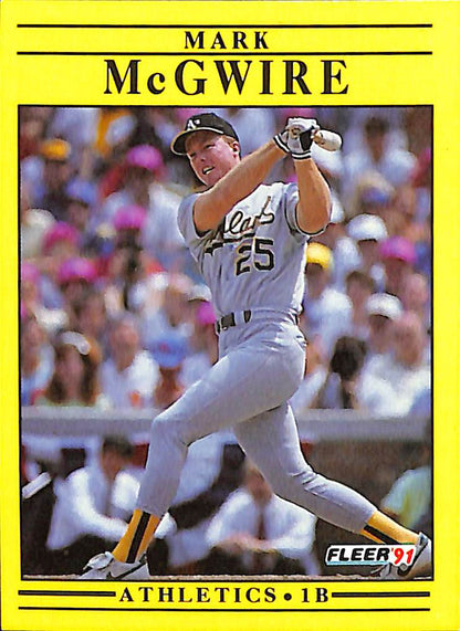 FIINR Baseball Card 1991 Fleer Mark McGwire Baseball Card #17 - Mint Condition