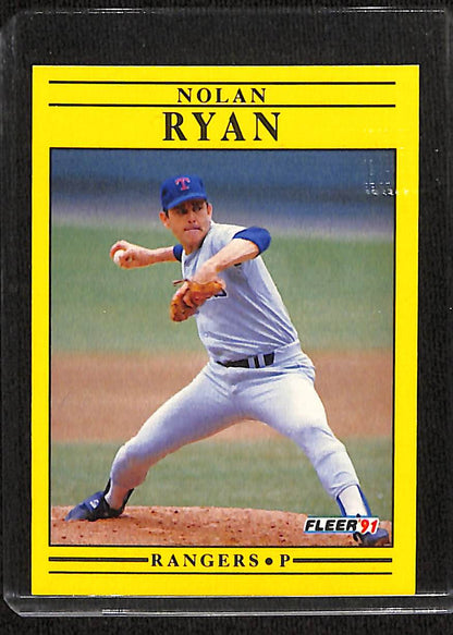 FIINR Baseball Card 1991 Fleer Nolan Ryan MLB Baseball Card Rangers #302 - Mint Condition