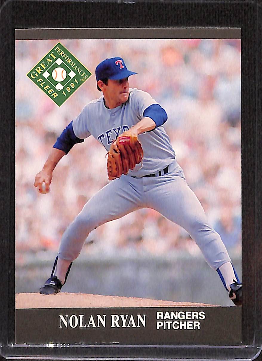 FIINR Baseball Card 1991 Fleer Nolan Ryan MLB Baseball Card Rangers #395 - Mint Condition